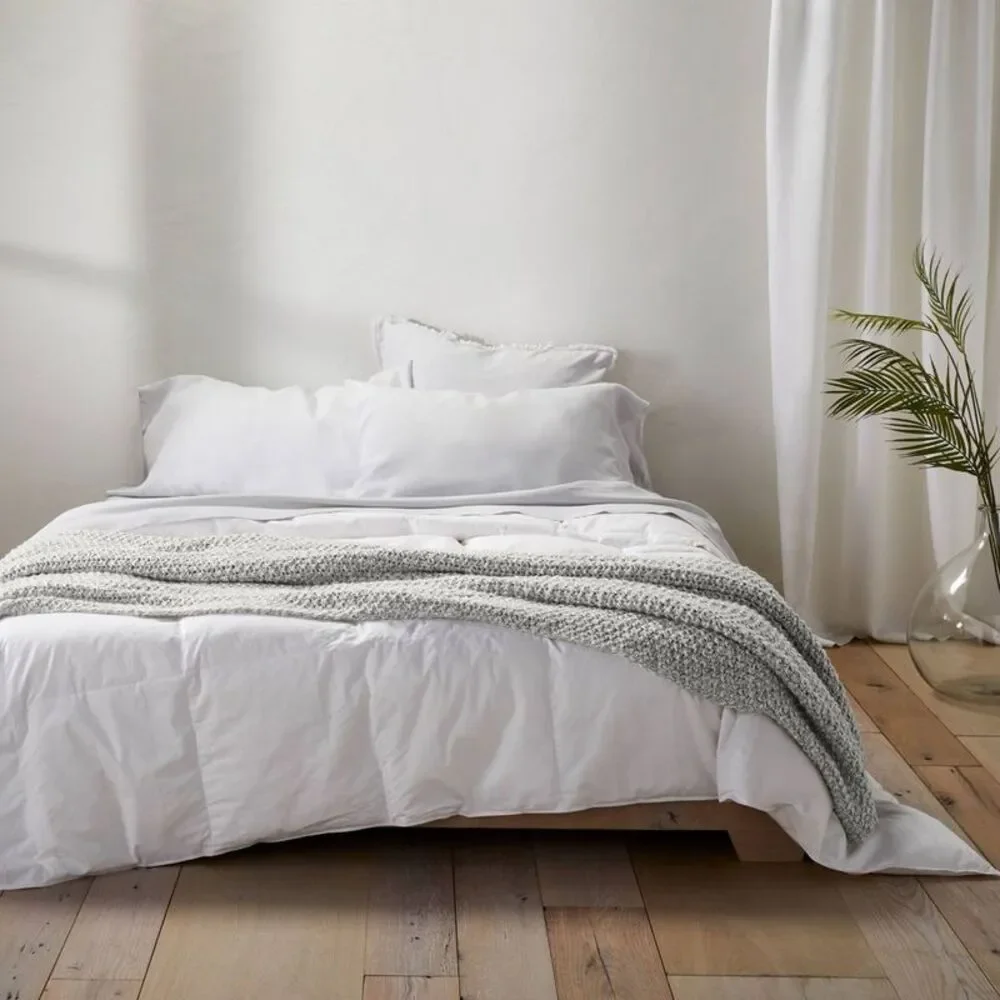 Casaluna Cream Waffle Knit Throw Blanket